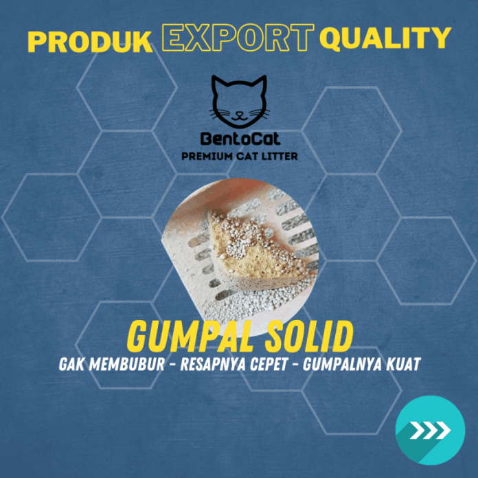 Produsen Pasir Kucing Gumpal Wangi Premium Merek BentoCat